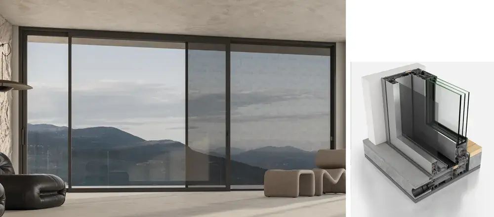 2-Sash with flyscreen