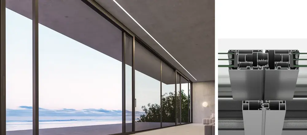 4-Sash meeting stile with ﬂyscreen